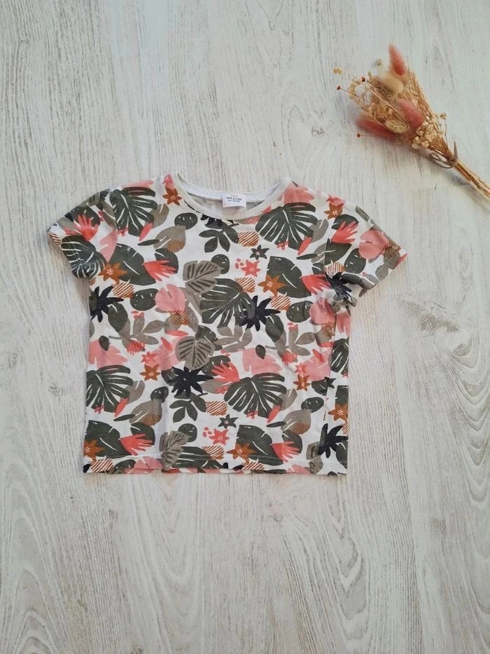 Lote/conjunto de tops para niño blanco verano blanco/azul/caqui Gémo/Tape à l’œil/TAO/Zara - 4/5 años – photo 2